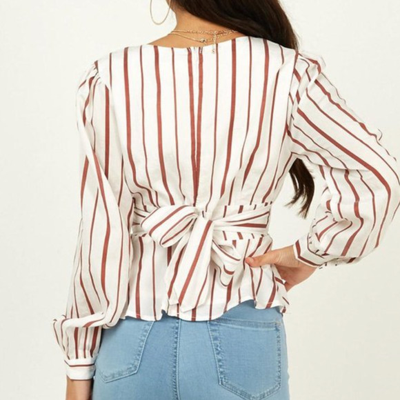 Showpo. Striped Crop Top - So Much to give Top Size 4 - Picture 3 of 15